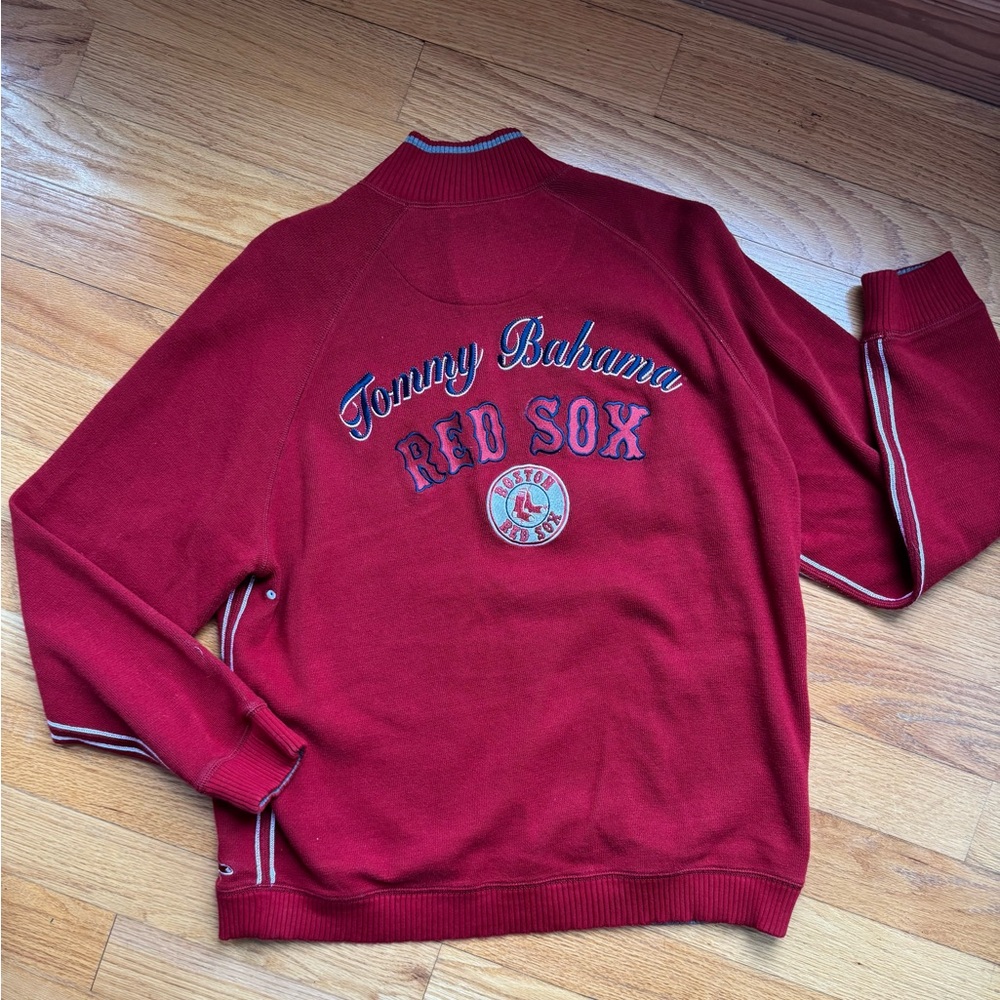 Vintage Red Sox Tommy Bahama sweater zip up